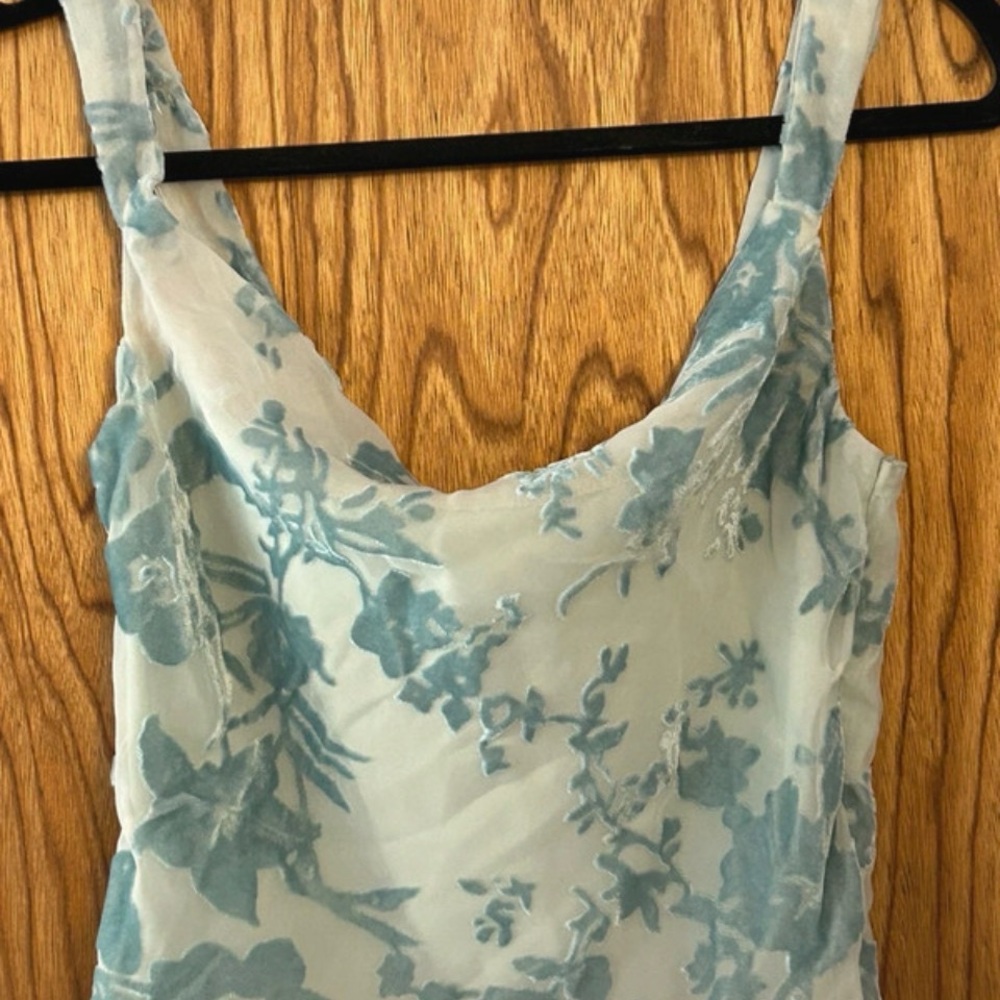Princess Polly Blue Floral Blouse